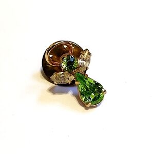 Tiny Elegant Green and Gold Angel Women's Jewelry Piece